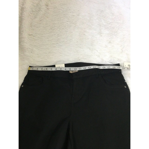 Style & Co Pants Black Crochet-Trim  Plus Size 20W Skinny Stretch - Picture 4 of 12